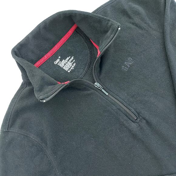 GAP Factory black quarter-zip fleece pullover - Picture 3 of 7